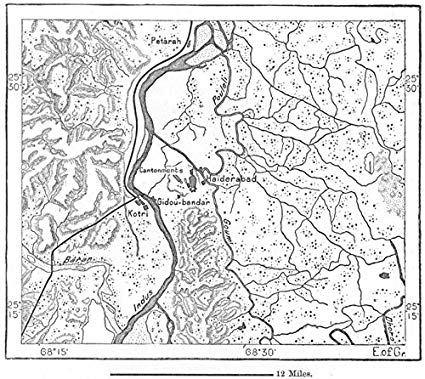 425x379 Pakistan. Haiderabad, Sketch Map - Pakistan Sketch