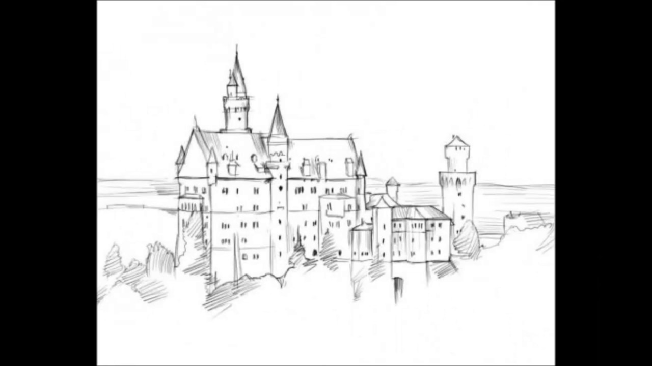 1280x720 How To Draw A Palace - Palace Sketch