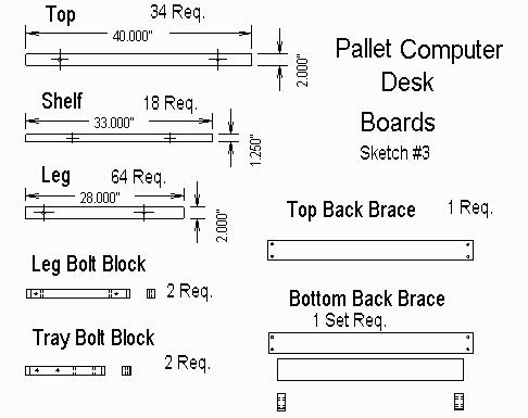 486x385 Woodware Wooden Pallet Computer Desk - Pallet Sketch