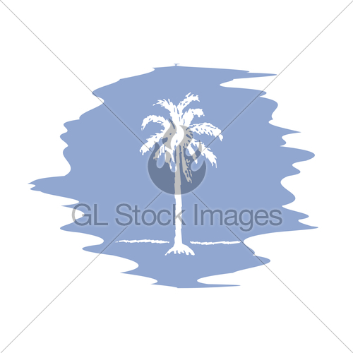 500x500 Hand Drawing Sketch Of Palm Tree Logotype. Vector Palm Tr... Gl - Palm Sketch