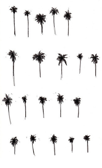 329x539 Fashion Illustration Tropicana Palm Tree Print Black Amp White - Palm Sketch