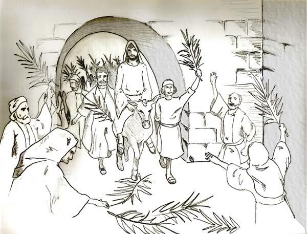 600x457 Roll Away The Chapter 17 Palm Sunday Sons Of Thunder Patron - Palm Sunday Sketch