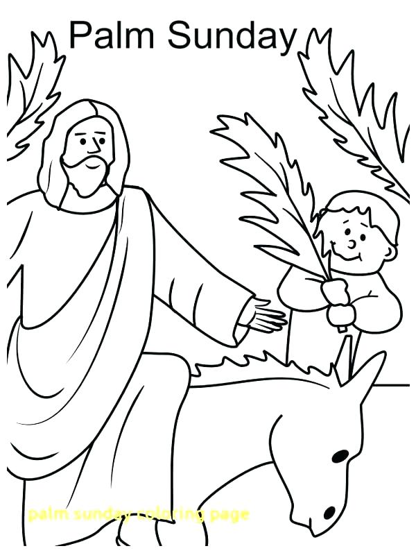 600x797 Palm Sunday Coloring - Palm Sunday Sketch