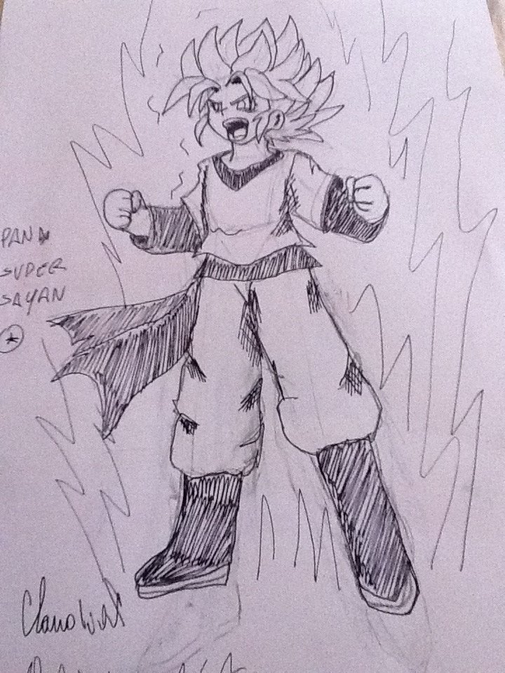 720x960 Pan Super Saiyan Sketch By Klaudiapasqui - Pan Sketch