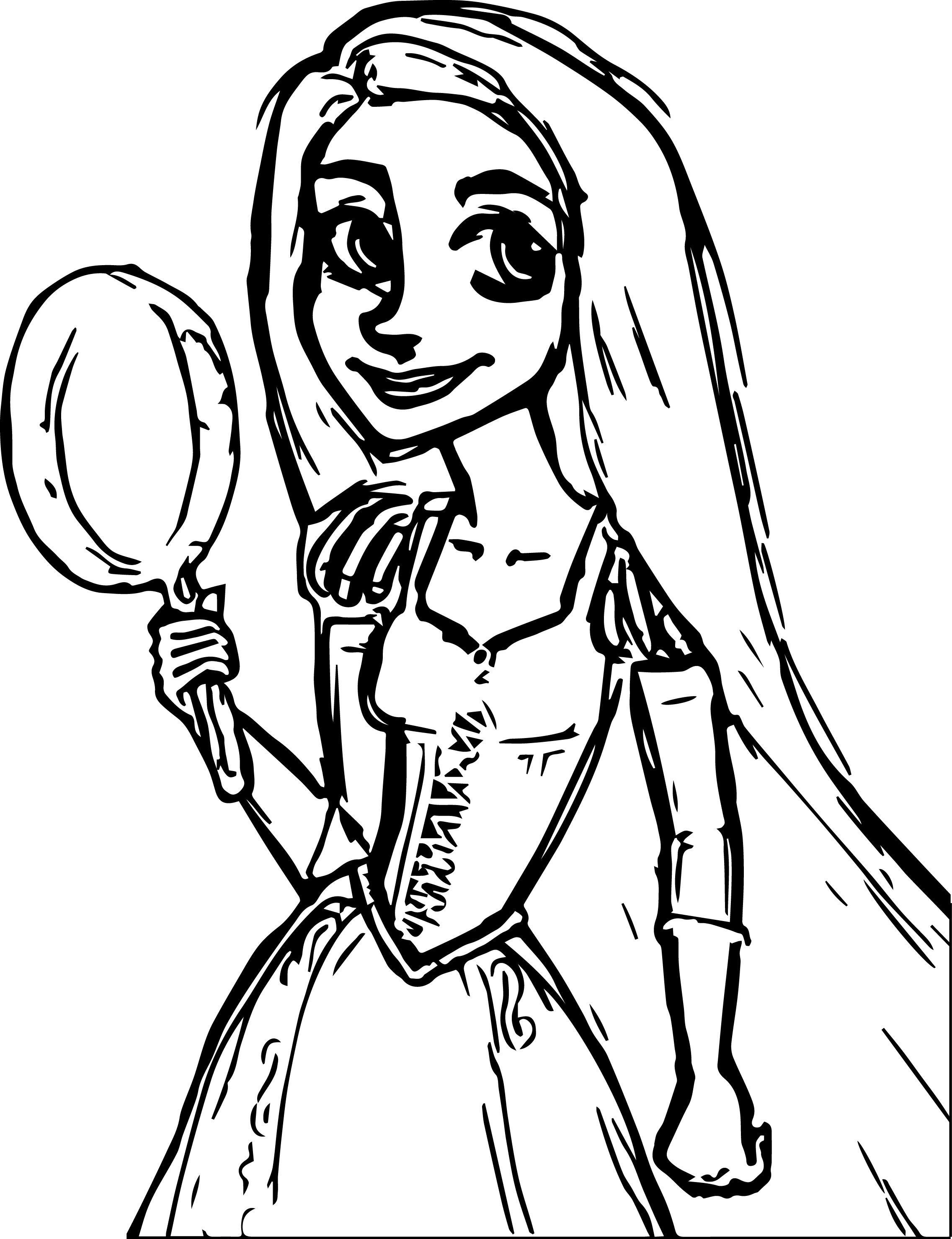 2273x2958 Rapunzel Pan Sketch Coloring - Pan Sketch