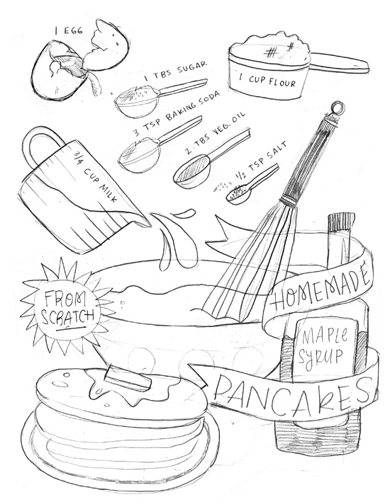 550x712 Pancake Sketch Copy Ten Paces And Draw - Pancake Sketch
