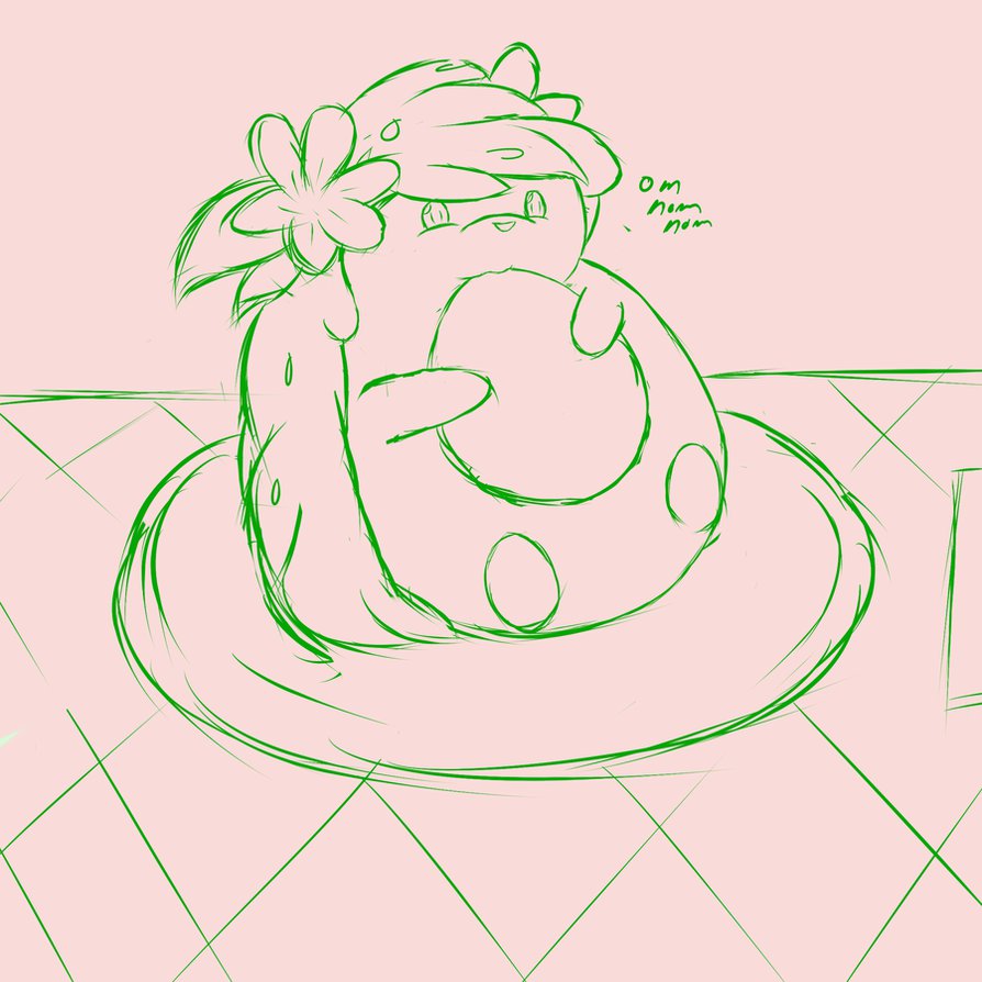 894x894 Shaymin And The Pancake (Sketch) By Thepsychodog - Pancake Sketch