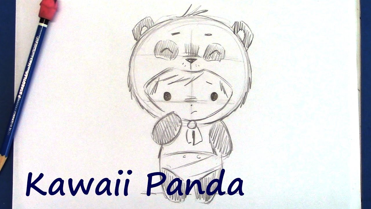 1280x720 How To Draw A Manga Panda Bear - Panda Bear Sketch