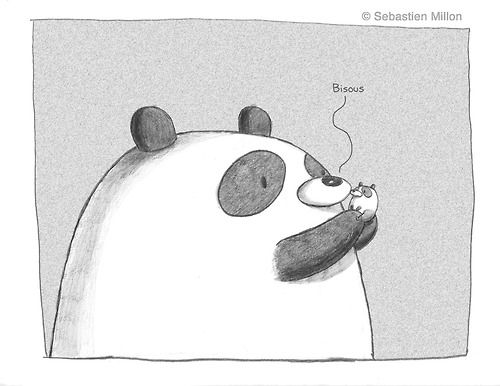 500x386 Cute Little Panda Bear Sketch For Today ) Things To - Panda Bear Sketch