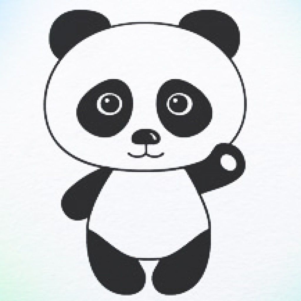 1024x1024 How To Draw Panda Bear Panda Crafts Panda Drawing - Panda Sketch