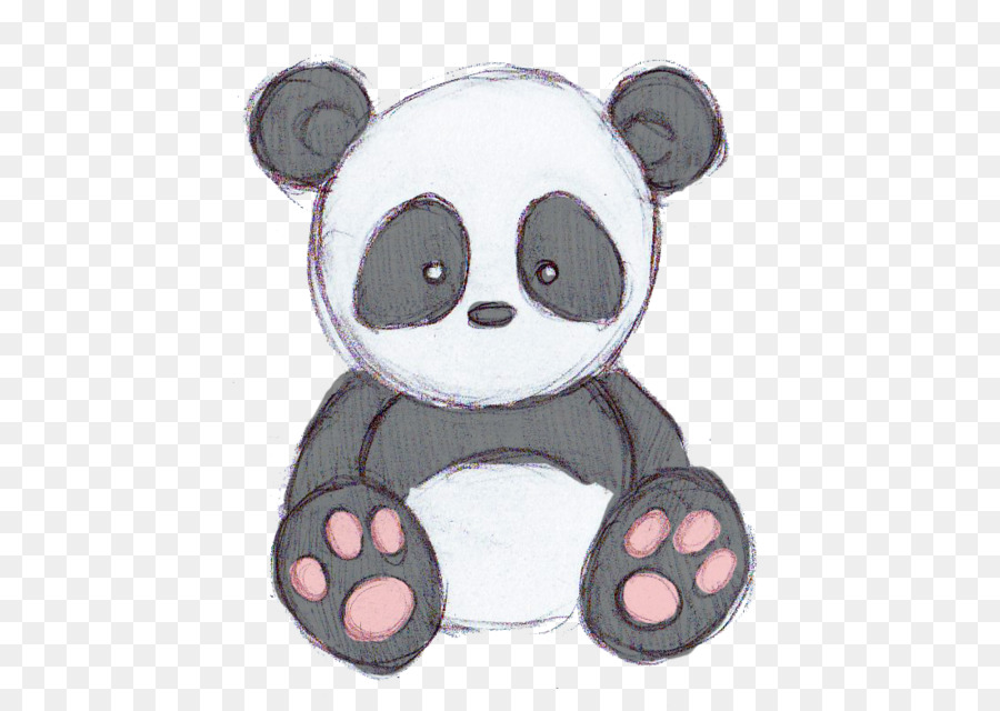 900x640 Giant Panda Drawing Cuteness Cartoon Sketch - Panda Sketch