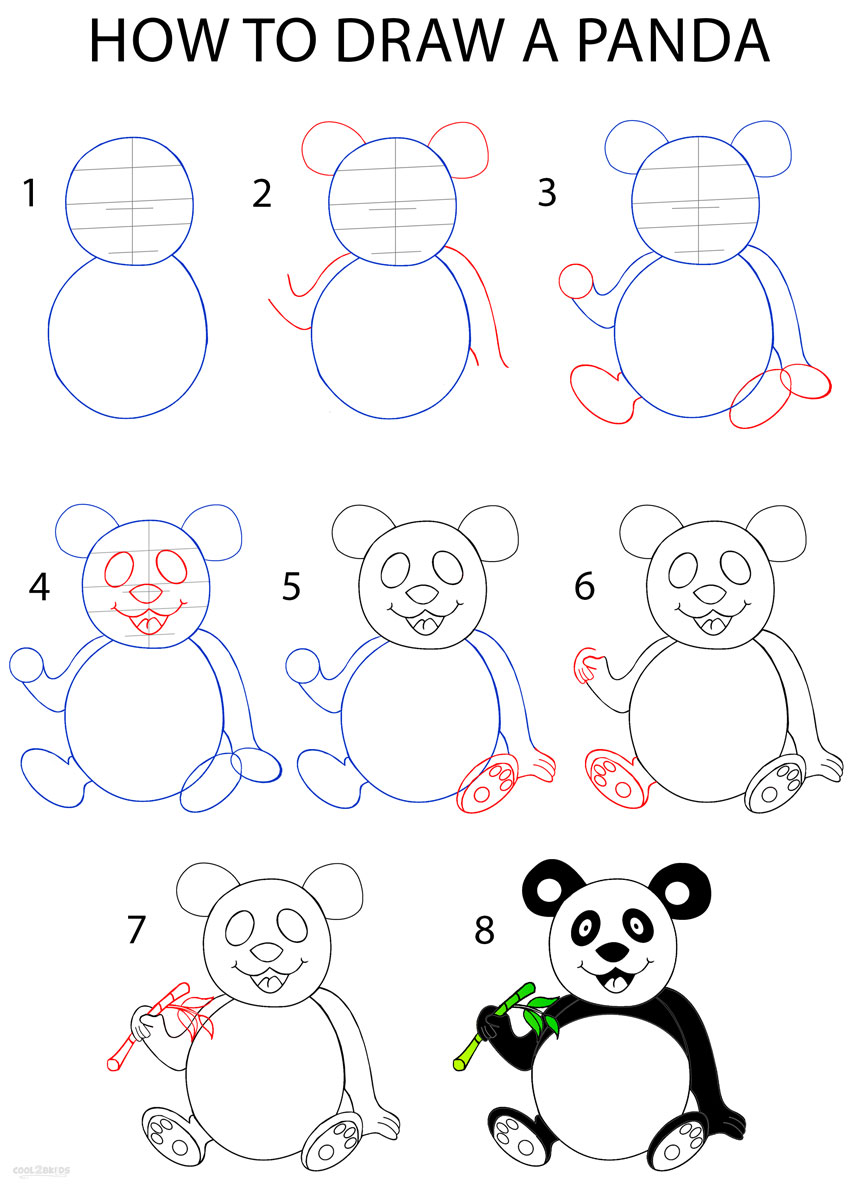 Panda Sketch Step By Step At Paintingvalley Com Explore