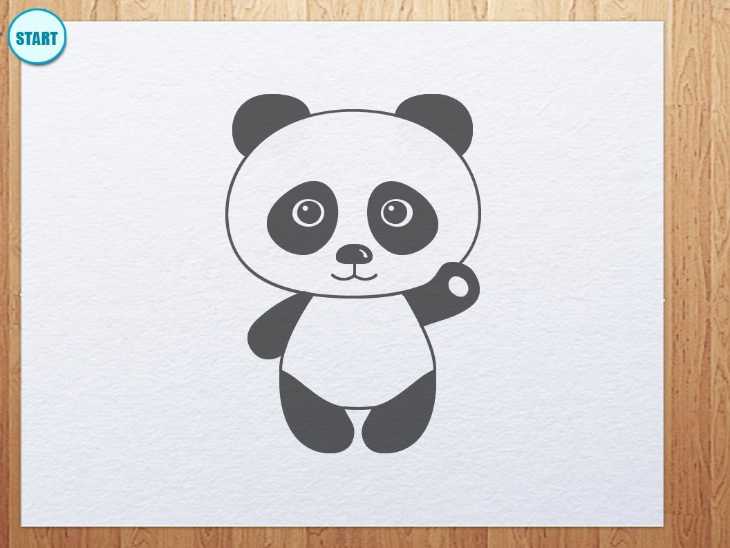 1056x793 Easy Panda Sketch - Panda Sketch Step By Step