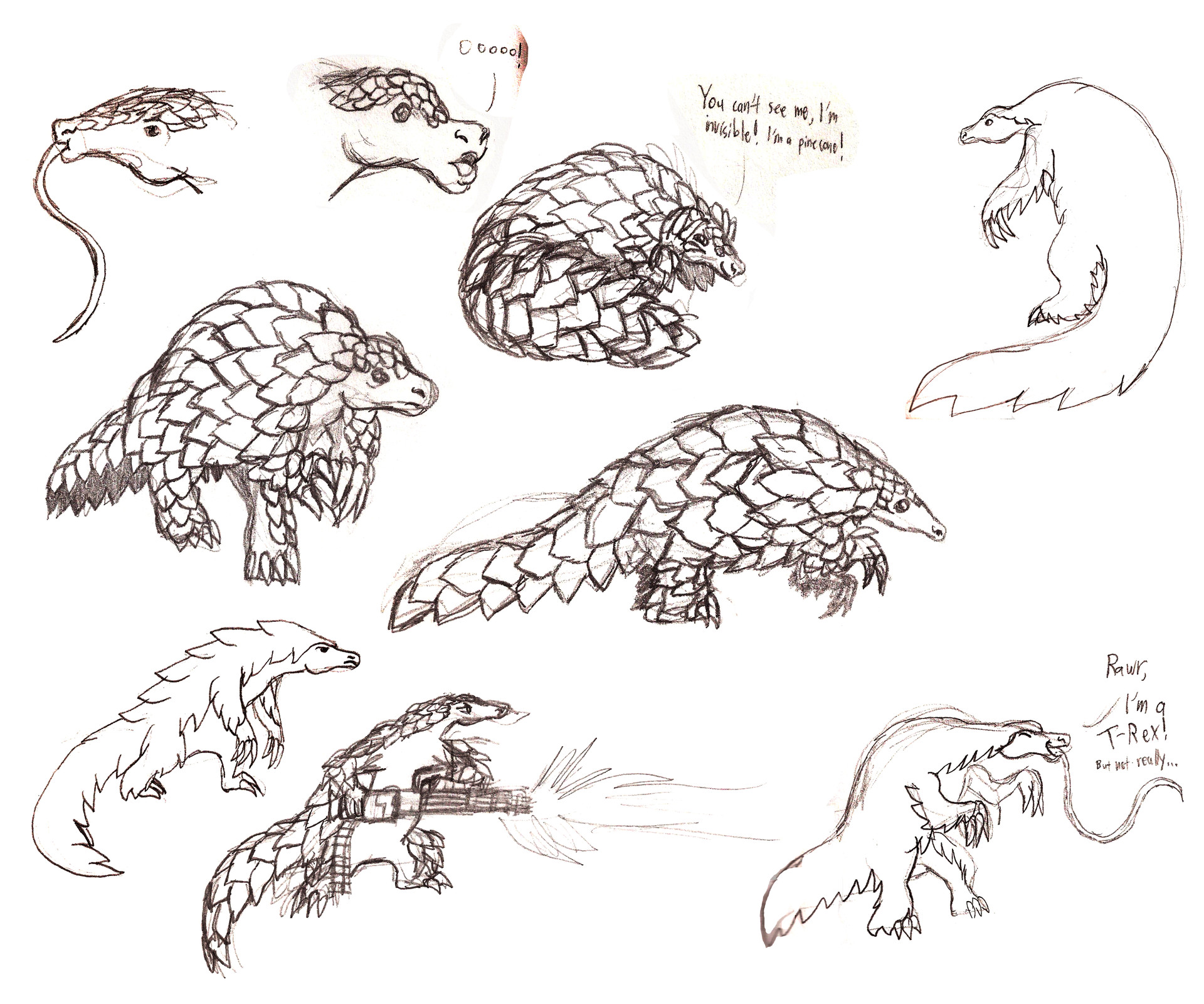 1920x1600 Richard Cardenas - Pangolin Sketch