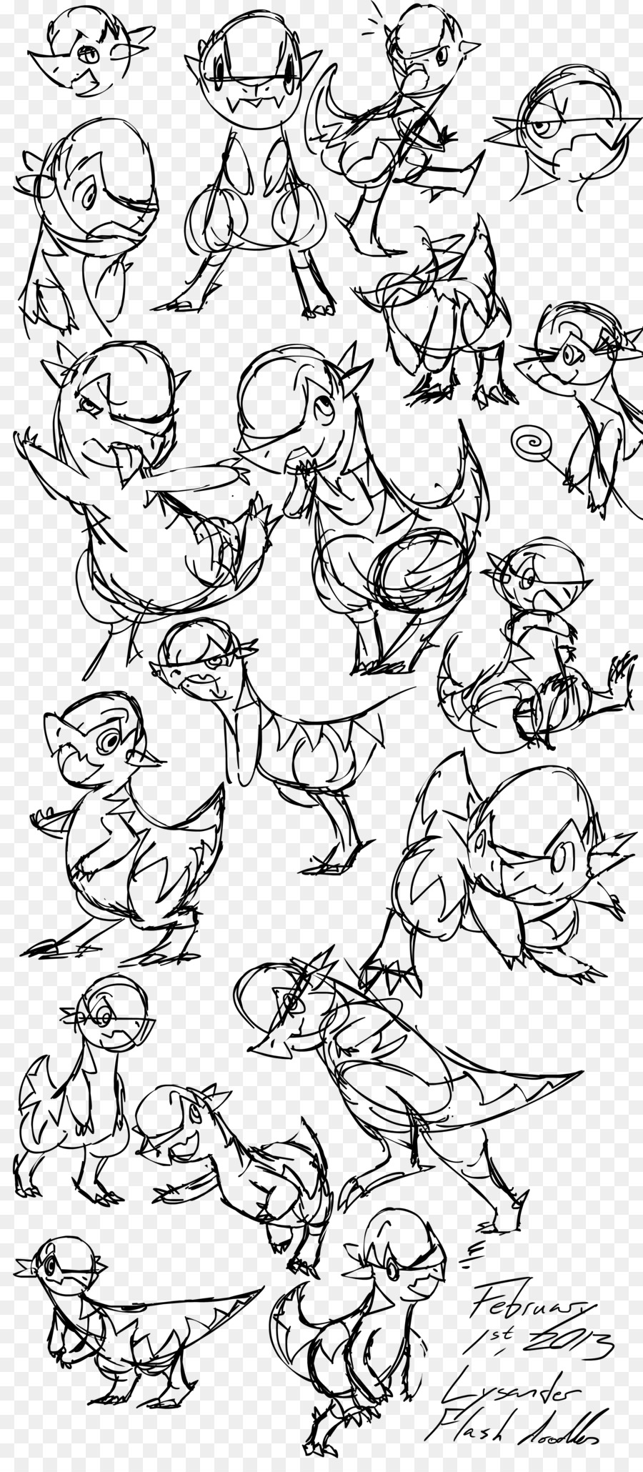 900x2060 Visual Arts Mammal Sketch - Pangolin Sketch