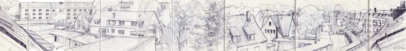 1600x203 Window Panorama Sketch By Tmoegee - Panorama Sketch