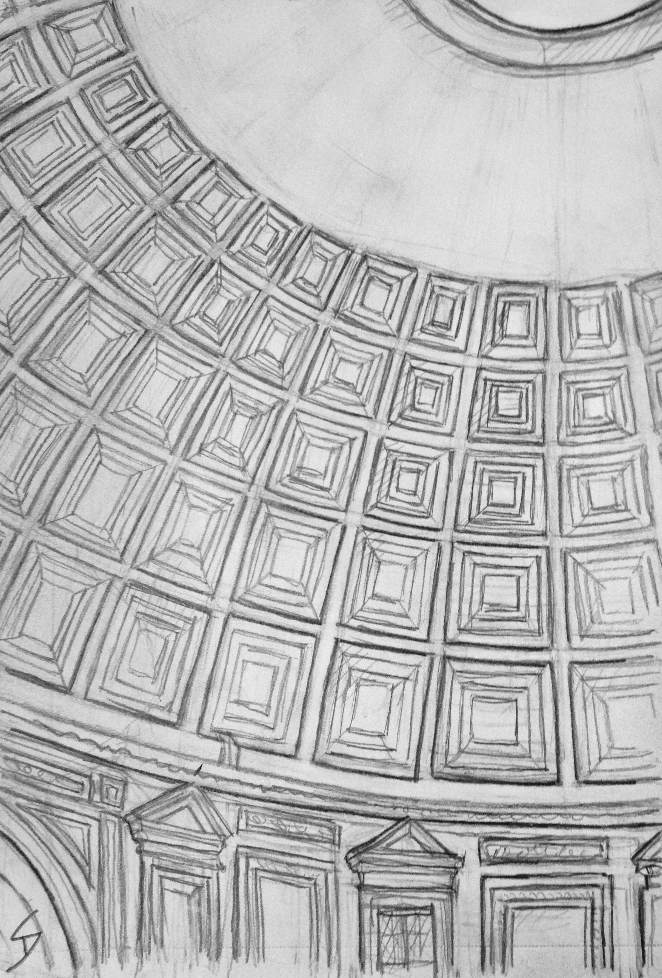 Pantheon Sketch at PaintingValley.com | Explore collection of Pantheon ...