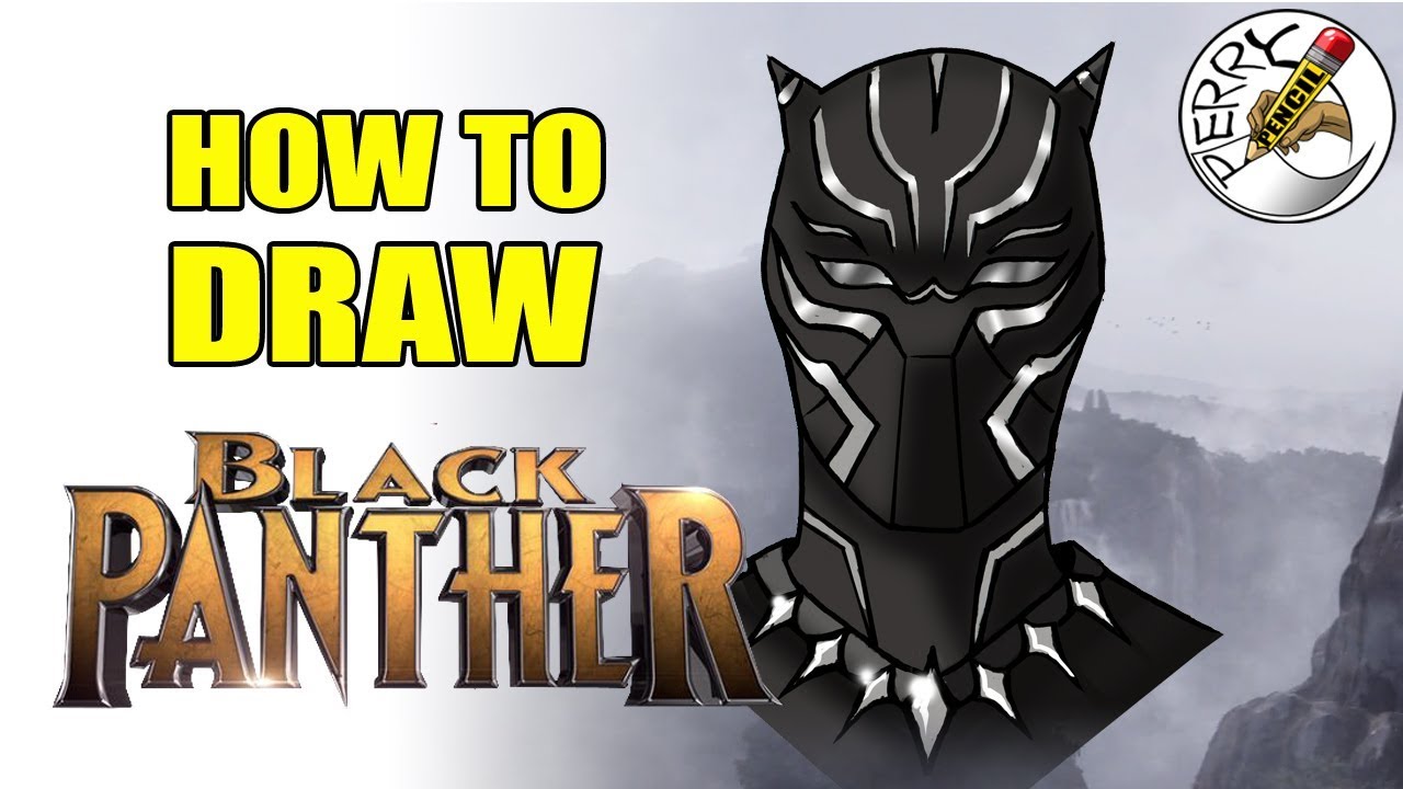 1280x720 How To Draw Black Panther Face - Panther Face Sketch