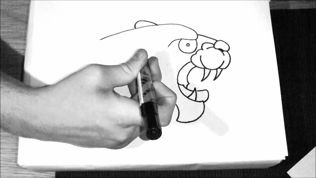 1280x720 How To Draw A Panther Head - Panther Head Sketch