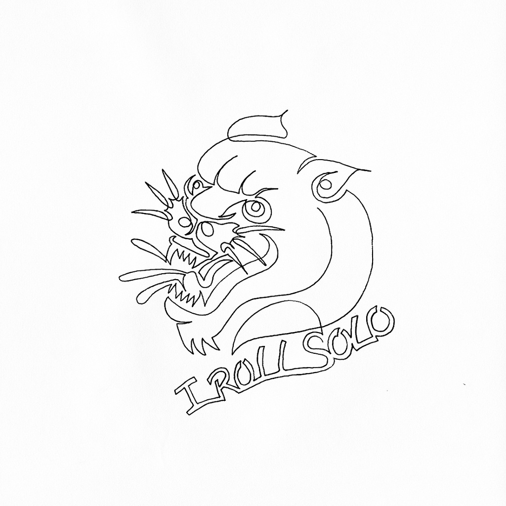 1024x1024 A Single Line Drawing Of A Panther Head Stating He Doesnt - Panther Head Sketch