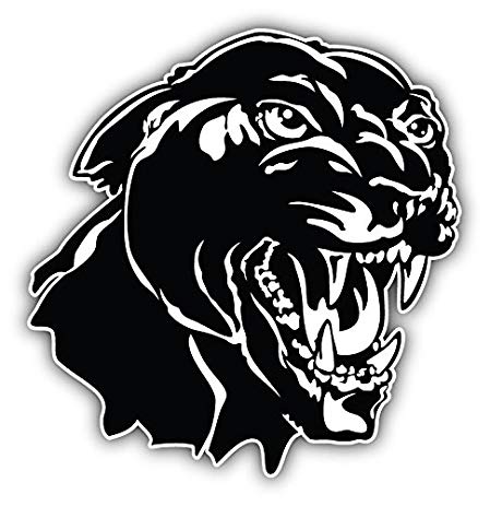449x463 Enraged Panther Head Sketch Art Decor Bumper Sticker 5 - Panther Head Sketch