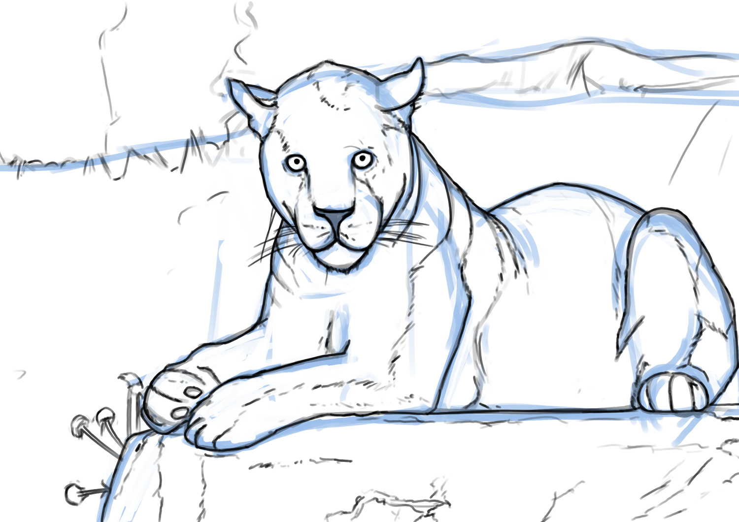 1500x1060 Black Panther 1 Weasyl - Panther Sketch