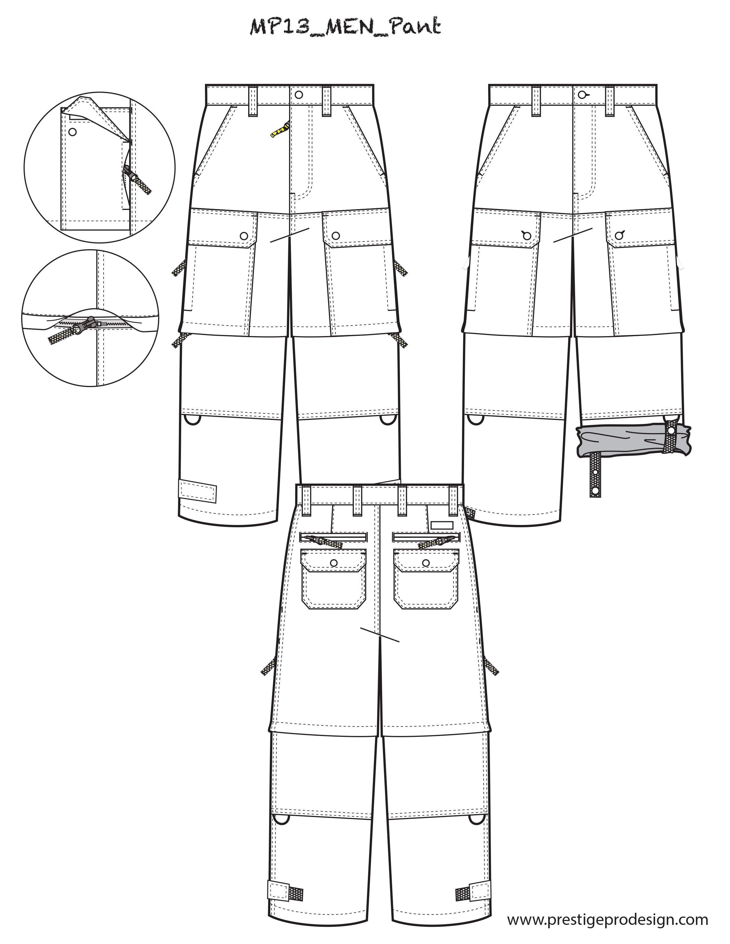 2550x3300 Men Flat Sketches For Pants - Pants Sketch
