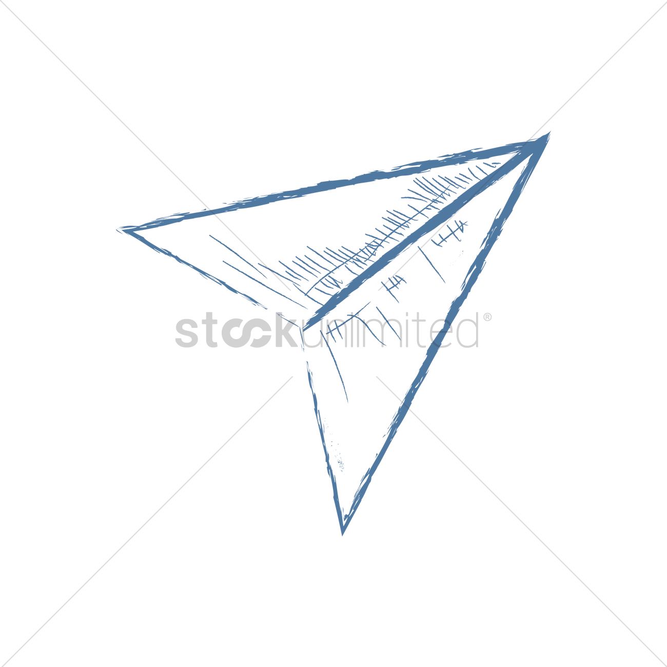 1300x1300 Paper Plane Vector Image - Paper Airplane Sketch
