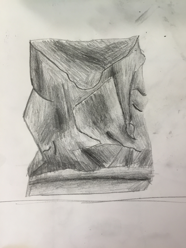 600x800 Paper Bag Texture Drawing - Paper Bag Sketch