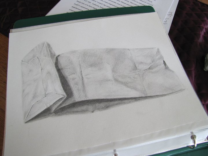 720x540 Paper Bag Pencil Sketch By Sappet - Paper Bag Sketch