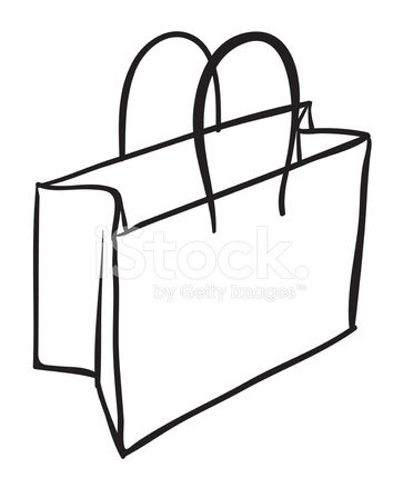 363x439 Bag Sketch Stock Vector - Paper Bag Sketch