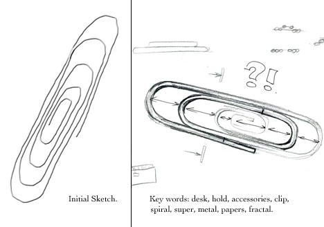 468x328 Paper Clip With Several More Spins In It Yanko Design - Paper Clip Sketch