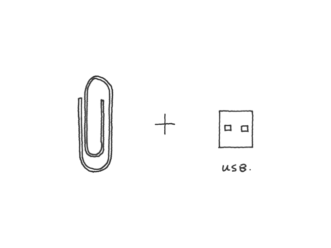 655x491 Data Clip Nendo - Paper Clip Sketch