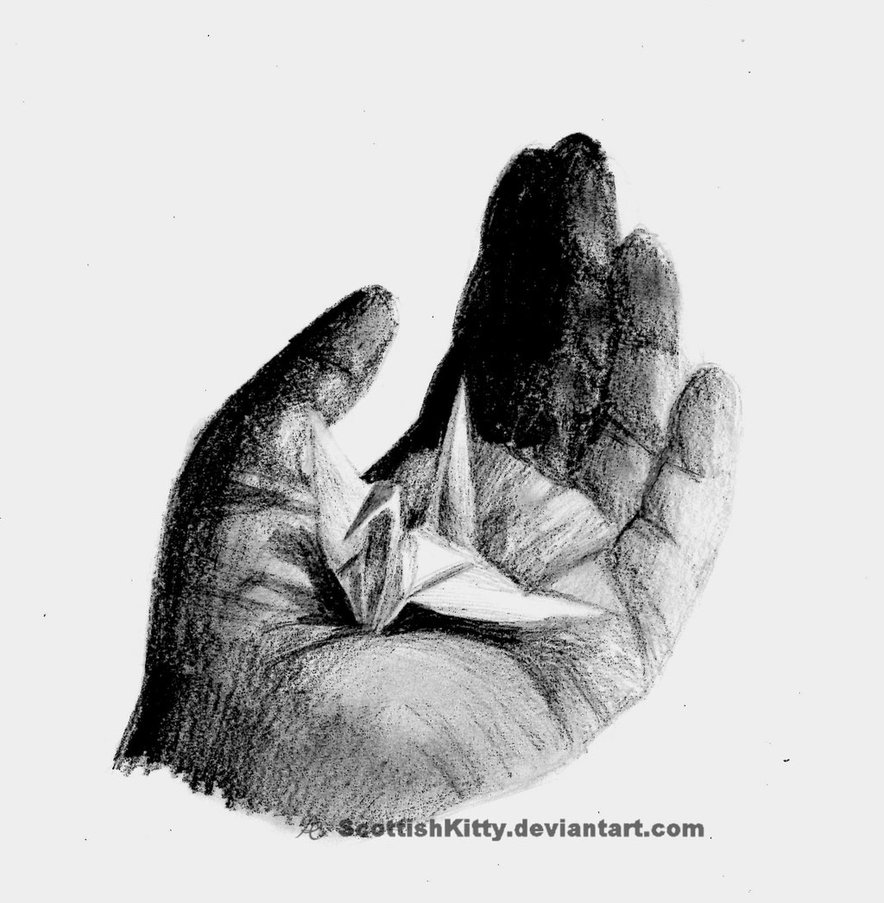 884x903 Paper Crane Sketch By Scottishkitty - Paper Crane Sketch