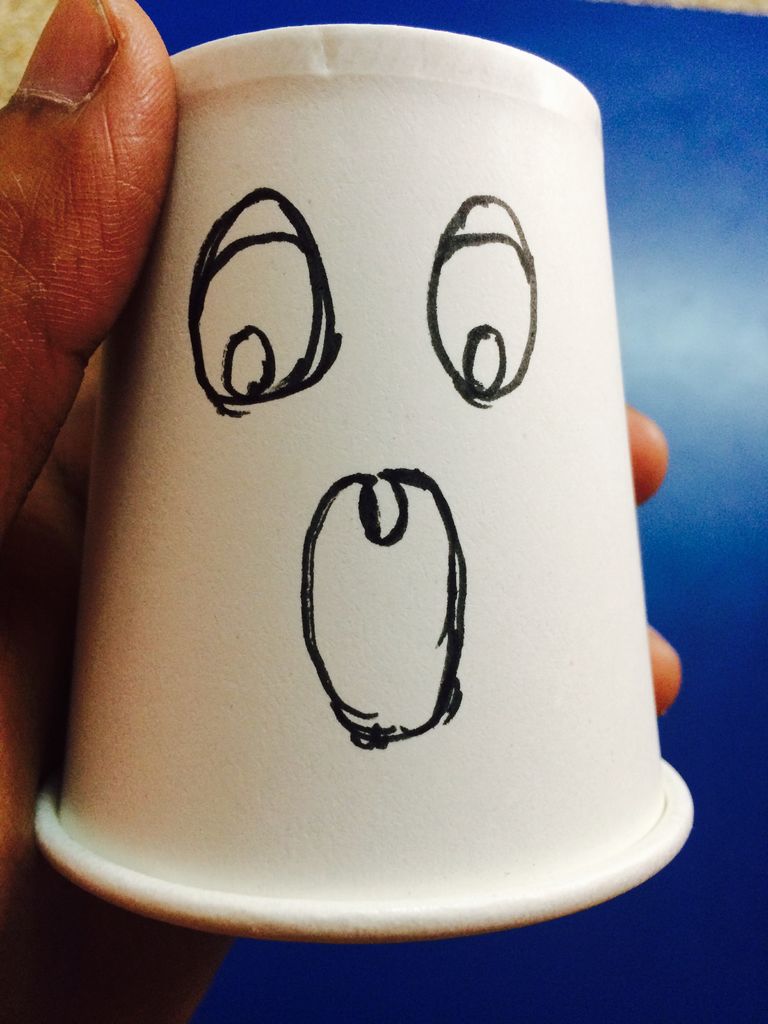 768x1024 Diy Halloween Paper Cups 4 Steps - Paper Cup Sketch