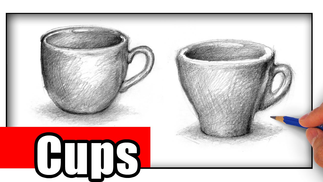 1280x720 How To Draw A Cup - Paper Cup Sketch