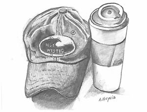 300x229 Original Drawing Of A Mystic Connecticut Cap Amp Paper Coffee Cup By - Paper Cup Sketch