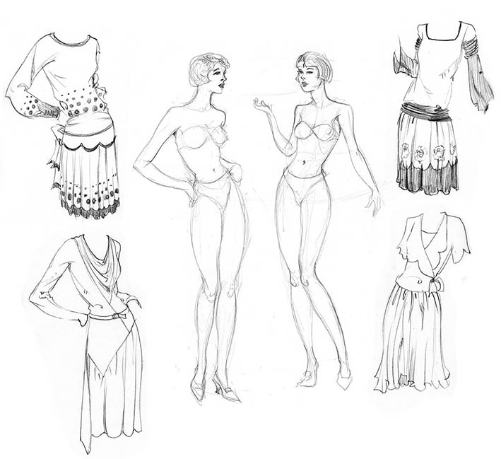 709x649 Paper Doll Style Drawings - Paper Doll Sketch
