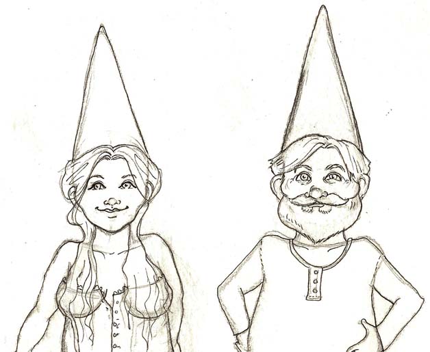 628x515 Georgia Dunn Studio Gnome Paper Doll Sketches - Paper Doll Sketch
