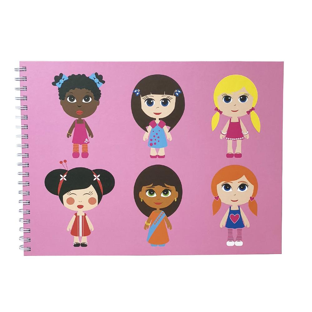 1000x1000 Hard Cover Sketch Book Paper Doll - Paper Doll Sketch