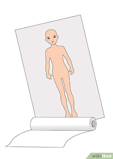 396x560 How To Draw A Paper Doll 12 Steps (With Pictures) - Paper Doll Sketch
