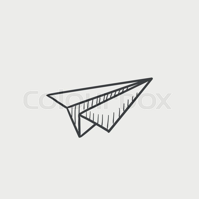 800x800 Paper Airplane Sketch Icon For Web, Mobile And Infographics. Hand - Paper Plane Sketch