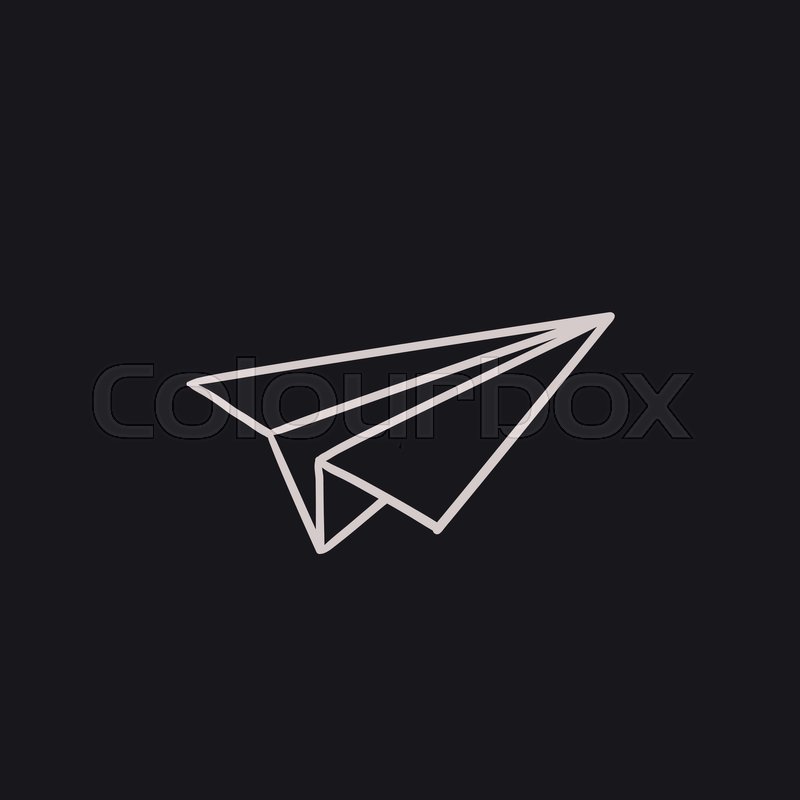 800x800 Paper Airplane Vector Sketch Icon Isolated On Background. Hand - Paper Plane Sketch