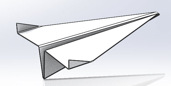 556x281 Solidworks Part Reviewer Paper Airplane Tutorial - Paper Plane Sketch