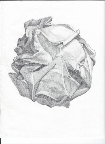 364x500 Crumpled Paper Drawing - Paper Sketch
