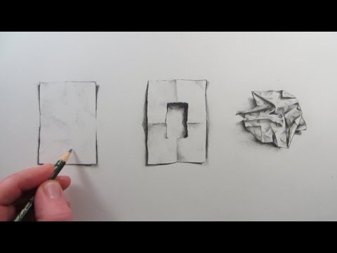 480x360 How To Draw A Piece Of Crumpled Paper Narrated Visual Illusion - Paper Sketch