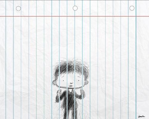 500x401 Amazing Sketch On A Piece Of Lined Paper Pics - Paper Sketch