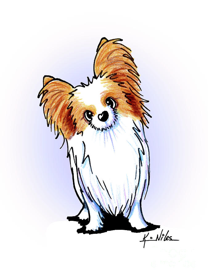 675x900 Papillon Dog Drawings Fine Art America - Papillon Sketch