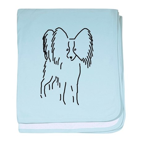 460x460 Papillon Sketch Baby Blanket By Obedientcanine - Papillon Sketch