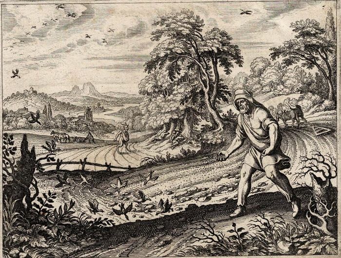 700x529 Mathias Merian (1593 1650), The Parable Of The Sower, The Devil - Parable Of The Sower Sketch